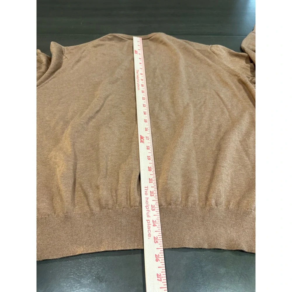 Polo Ralph Lauren Mens XXL Tan Pima Cotton V-Neck Sweater‎ 710682076028